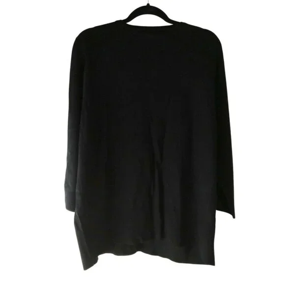 Premise Studio, Button Up Cardigan, Black With pearl Accent Buttons Size 3 XL - Picture 2 of 7